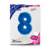 The foil balloon Blue Digit 8 - 102 cm Grabo