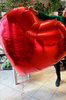 Foil balloon red heart, 63 inches, 160cm