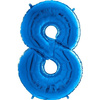 The foil balloon Blue Digit 8 - 102 cm Grabo