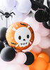 Skull Foil Balloon, Halloween, Orange, 45 cm