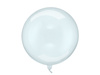 Runder Kristall-Bobo-Ballon, Transparentes Blau, 40 cm