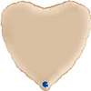 Foil Balloon - Satin cream heart 46 cm, Grabo