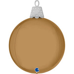 Folienballon, Kugel, Braun, Gold, Champagner, 4D, Kugel, 53 cm