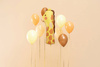 Folienballon Nummer 1 - Giraffe, 90cm