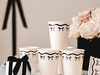 Paper Cups with Bows – Cream-Black, 220 ml, 6 pieces
