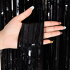 Dekorativer Vorhang, schwarz, 100 cm x 200 cm