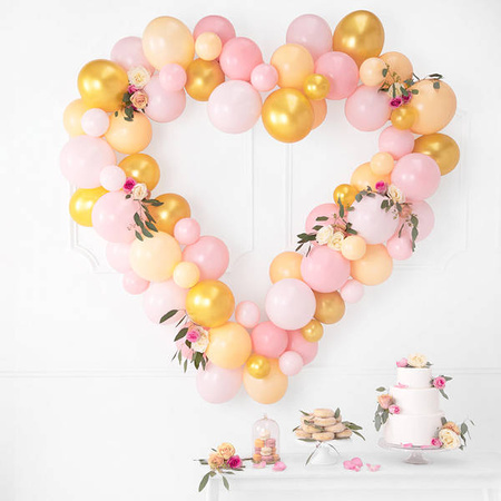 Starke Latexballons, Pfirsich, Pastell Hellpfirsich, 12cm, 100 Stück.