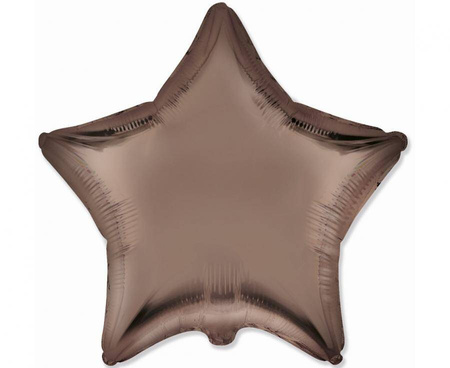 Folienballon, Stern, Braun, 45cm, Flexmetal