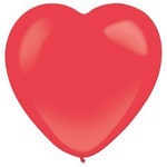 Latex Balloons Standard Heart Gemar Red, 26cm, 50 pcs.