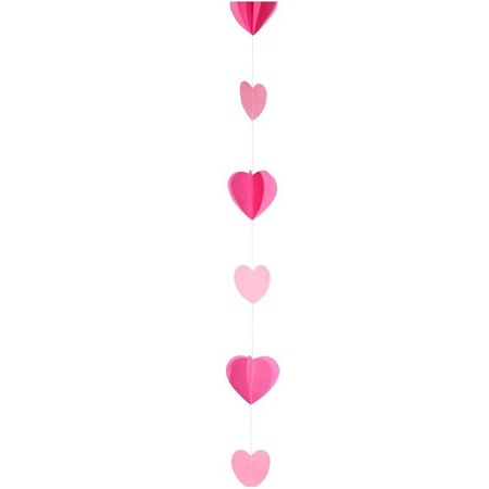 Tail balloon pink hearts