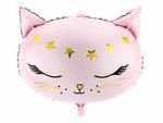 Kitten foil balloon, pink, 48 x 36 cm
