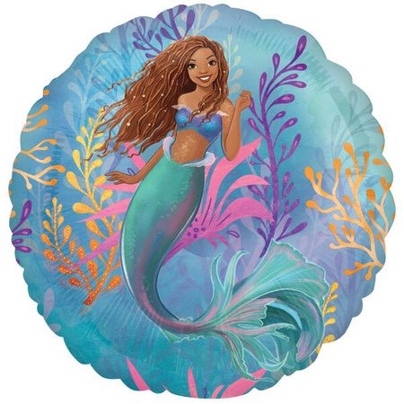 Round foil balloon Little Mermaid, 71 cm