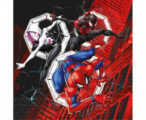 Papierservietten rot-schwarz Spider-Man 33x33 cm