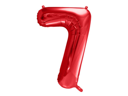 Foil balloon Number 7 red, 86cm