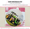 Tractor cake topper edible wafer round 20 cm premium, vegan, gluten-free, cut