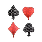 Foil Balloons Cards Casino Set 4 pcs