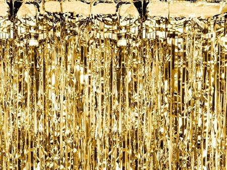 Metallized Curtain Gold, Background - 100 x 200 cm