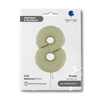 Foil Balloon Number 8, Satin Olive, 66 cm Grabo