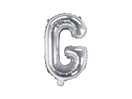 Folienballon Buchstabe g, 35 cm, Silber