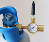 Helium-Ballonfüllventil mit Manometer.