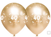 Latexballons "40", goldene Chrom, 30cm, 50 Stk.