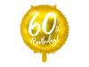 Foil balloon 60th birthday, gold, diameter 45cm