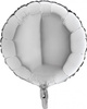 Foil balloon, round, silver, 46 cm, Grabo