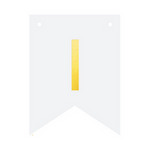 DIY Banner 16x12 cm - Buchstabe I