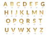 Banner alle Buchstaben, Personalisierung, Gold 14cm