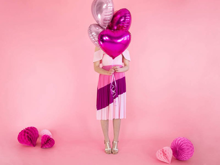 Foil balloon Heart Bright Pink 45cm