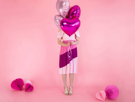 Folienballon-Herz, 45 cm, dunkelRosa
