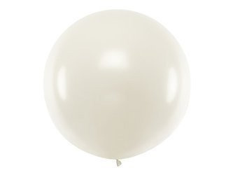 The giant balloon 1m, round, metallic pearl