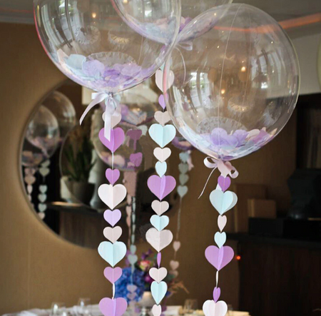 Transparenter Ballon, transparent, rund - Kristallkugel, 45 cm