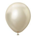 Latexballons Mirror White Gold, Kalisan, 30 cm, 50 Stück.