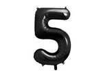 Foil balloon digit 5 ​​black, 86cm black