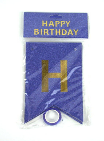 Garland - HAPPY BIRTHDAY banner, holo grenade