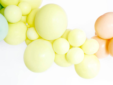 Starke Latexballons, Gelb, Pastell Hellgelb, 12cm, 100 Stück.