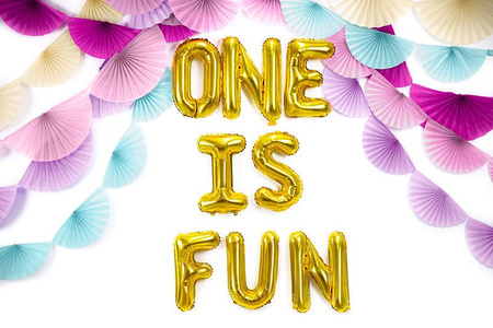 Foil balloon Letter F, 35cm, Gold