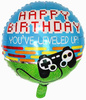 Foil balloon Happy Birthday Game on controller 46 cm