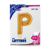 Foil balloon letter P, 66cm, gold