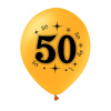 A set of balloons for 50th birthday, black and gold, 30cm, 10pcs