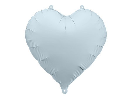 Heart-Shaped Foil Balloon, 45 cm, Misty Blue