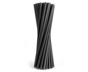 Reusable Straws, Black, 7.5x190 mm, 200 pcs