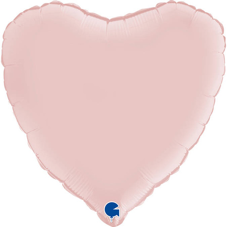 Foil Balloon - Satin pastel pink heart 46 cm, Grabo