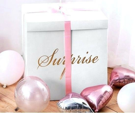 Surprise gift box, pink, 50x50x50 cm