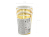 18th Birthday cups, gold, 220 ml