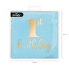 Napkins for 1st Birthday, blue, 33x33cm, 10 pcs.