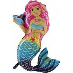 Foil balloon Colorful mermaid, Grabo 91 cm