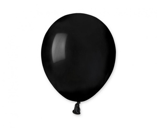 Gemar A50 Latexballons Pastell 5" (12 cm), Schwarz 014 – 100 Stück