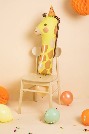 Folienballon Nummer 1 - Giraffe, 90cm